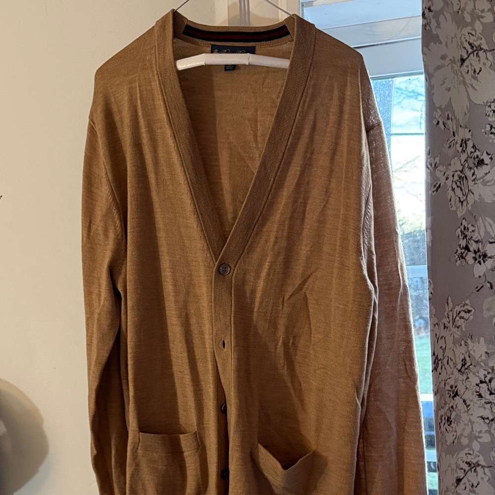Brooks Brothers Men's Brown Cardigan Sweater